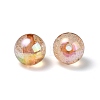 UV Plating Transparent Rainbow Iridescent Acrylic Beads TACR-D010-07A-3