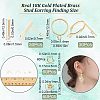 60Pcs 2 Styles Ring & Rectangle Shape Brass Stud Earring Findings DIY-CN0002-59-2