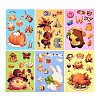 6Pcs Thanksgiving Day Paper Self-Adhesive Picture Stickers STIC-C010-32-2