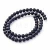 Grade A Natural Black Agate Beads Strands G447-3-2