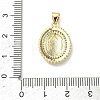 Brass Micro Pave Clear Cubic Zirconia Pendants KK-P350-06A-G-3
