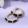 Brass Pave Cubic Zirconia Hoop Earrings EJEW-G471-09G-5