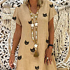 Bohemian White Resin Imitation Turquoise & Wood Beaded Mala Necklaces with Jute Cord Tassel FS-WG73E7D-01-2