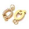 304 Stainless Steel with Crystal Rhinestone Charms RB-CBA5270-11G-Q-2
