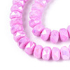 Anti-Tarnish Electroplate Glass Beads Strands GLAA-T025-8mm-11G-3