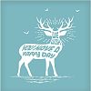 Christmas Reindeer Self-Adhesive Silk Screen Printing Stencil DIY-WH0173-002-1