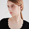 12Pcs 2 Colors Alloy Micro Pave Cubic Zirconia Pendants FIND-BBC0003-41-6