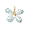 Two Tone Glass Seed Beaded Butterfly Pendants PALLOY-MZ00556-04-1