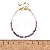 Natural Ruby & Rhodonite & Sunstone & Rose Quartz & Non-magnetic Synthetic Hematite Beaded Bracelets for Women BJEW-JB14094-01-4
