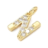 Brass Micro Pave Clear Cubic Zirconia Pendants KK-I476-01G-N-2