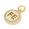 Brass Micro Pave Clear Cubic Zirconia Pendants KK-G522-36G-2