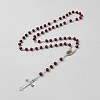Religious Rondelle Resin Rosary Bead Necklaces NJEW-WH0013-72A-1