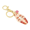 12Pcs Twelve Constellations Rack Plating Alloy Enamel Big Pendant Keychains KEYC-JKC01419-4