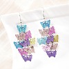430 Stainless Steel Dangle Earrings EJEW-B157-01D-1