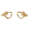 Brass Micro Pave Cubic Zirconia Fold Over Clasps KK-N233-215-1