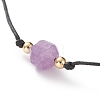 Faceted Natural Dyed Amethyst Pendant Necklaces NJEW-JN03230-03-2