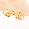 4 Pairs 304 Stainless Steel Stud Earrings EJEW-G469-02G-01-2