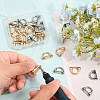 28Pcs 2 Colors Alloy D-Ring Suspension Clasps with Screw & Gasket FIND-CA0007-31-4