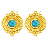 304 Stainless Steel and Turquoise Stud Earrings WG88BC0-01-5