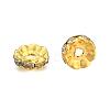 Brass Rhinestone Spacer Beads RB-A014-L10mm-01C-2