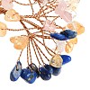 Natural Mixed Stone Chips Money Tree Decorations DJEW-C016-01K-2