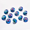 Faceted Glass Rhinestone Charms RGLA-F051-8mm-206PS-1