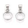 925 Sterling Silver Pendant Cabochon Settings STER-N016-87A-P-1