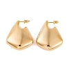 Kite Brass Half Hoop Stud Earrings for Women EJEW-G391-23G-2
