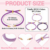 3Pcs 3 Styles Polyester Cord Bracelet Making MAK-TA0001-41-4