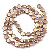 Spray Painted Shell Pearl Beads Strands SSHEL-R045-01-2