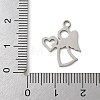 201 Stainless Steel Pendants STAS-S157-01D-P-3