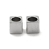 201 Stainless Steel Cube Beads STAS-P319-12P-2