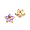 304 Stainless Steel Enamel Bead Cap SA-CBAA937-12G-02-2