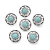 Zinc Metal Alloy & Natural Turquoise Buttons BUTT-WH0057-001C-AS-1