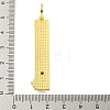 Real 18K Gold Plated Brass Micro Pave Cubic Zirconia Pendants KK-R159-07A-G-3