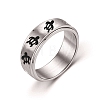 Rotating 201 Stainless Steel Anxiety Relief Rings for Women Men PW-WG4928D-12-1