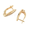 SHEGRACE Brass Micro Pave Cubic Zirconia Hoop Earring Findings XGRQ79487-941G-2