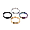 Ion Plating(IP) 304 Stainless Steel Simple Plain Band Finger Ring for Women RJEW-B036-08-1