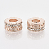 Rose Gold Plated Alloy European Beads MPDL-S067-23-1