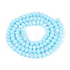 AB Color Plated Opaque Glass Rondelle Beads Strands EGLA-T029-4mm-09I-2