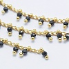 Natural Black Agate Handmade Beaded Chains CHC-P003-11F-2