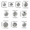50Pcs 10 Styles Tibetan Style Alloy Spacer Beads FIND-CJ0001-57-2