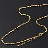 Brass Singapore Chains Necklaces for Women NJEW-D302-38G-3