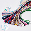 30 Bundles 30 Colors Single Face Velvet Ribbon Sets OCOR-WH0090-020-4
