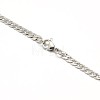 304 Stainless Steel Curb Chain/Twisted Chain Necklace Making STAS-A028-N109P-3