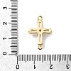 Brass Pave Clear Cubic Zirconia Connector Charms KK-H529-39D-G-3