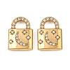 304 Stainless Steel Micro Pave Cubic Zirconia Pendants STAS-A132-05A-G-1