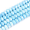 Anti-Tarnish Electroplate Glass Beads Strands GLAA-T025-8mm-11C-1