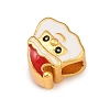 Christams Brass Enamel European Beads LS-KK-F922-03A-G-2