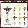 12Pcs 3 Colors Alloy Coffee Tea Spoon & Bee Pendants PALLOY-GA00013-2